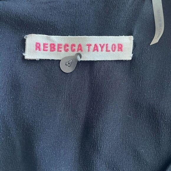 Rebecca Taylor Animal Print Wool Black Silk Sheath Dress - Picture 5 of 6